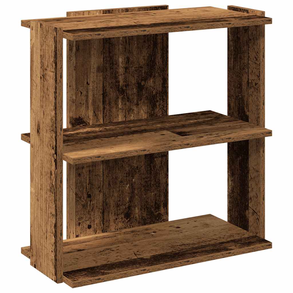 Bookcase 3-Tier Old Wood 60x30x60 cm Engineered Wood