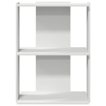 Bookcase 3-Tier White 60x30x80 cm Engineered Wood