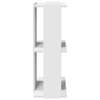 Bookcase 3-Tier White 60x30x80 cm Engineered Wood