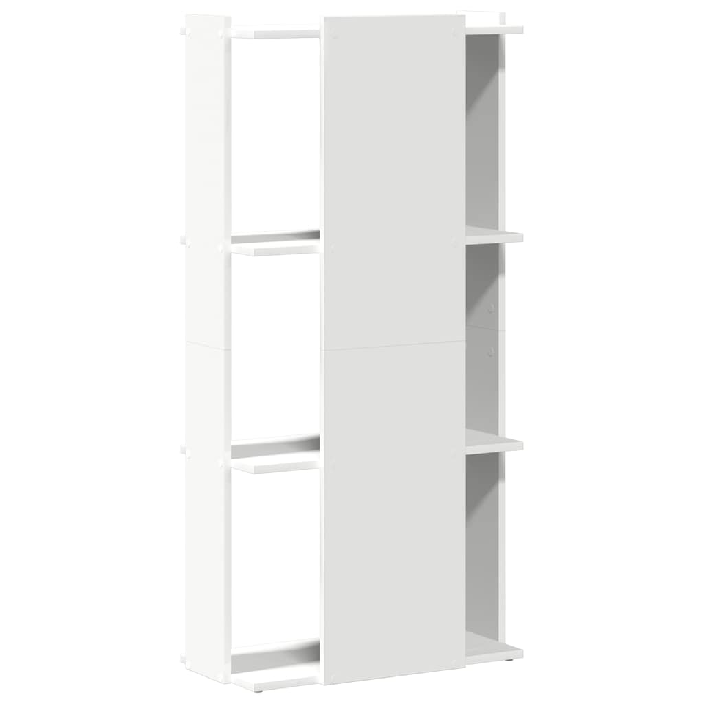 Bookcase 3-Tier White 60x30x120 cm Engineered Wood