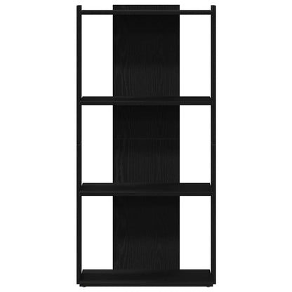 Bookcase 3-Tier Black 60x30x120 cm Engineered Wood