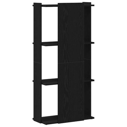 Bookcase 3-Tier Black 60x30x120 cm Engineered Wood