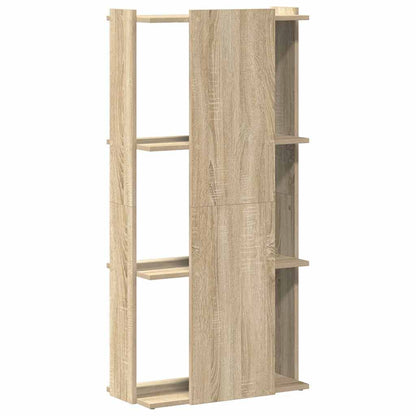 Bookcase 3-Tier Sonoma Oak 60x30x120 cm Engineered Wood