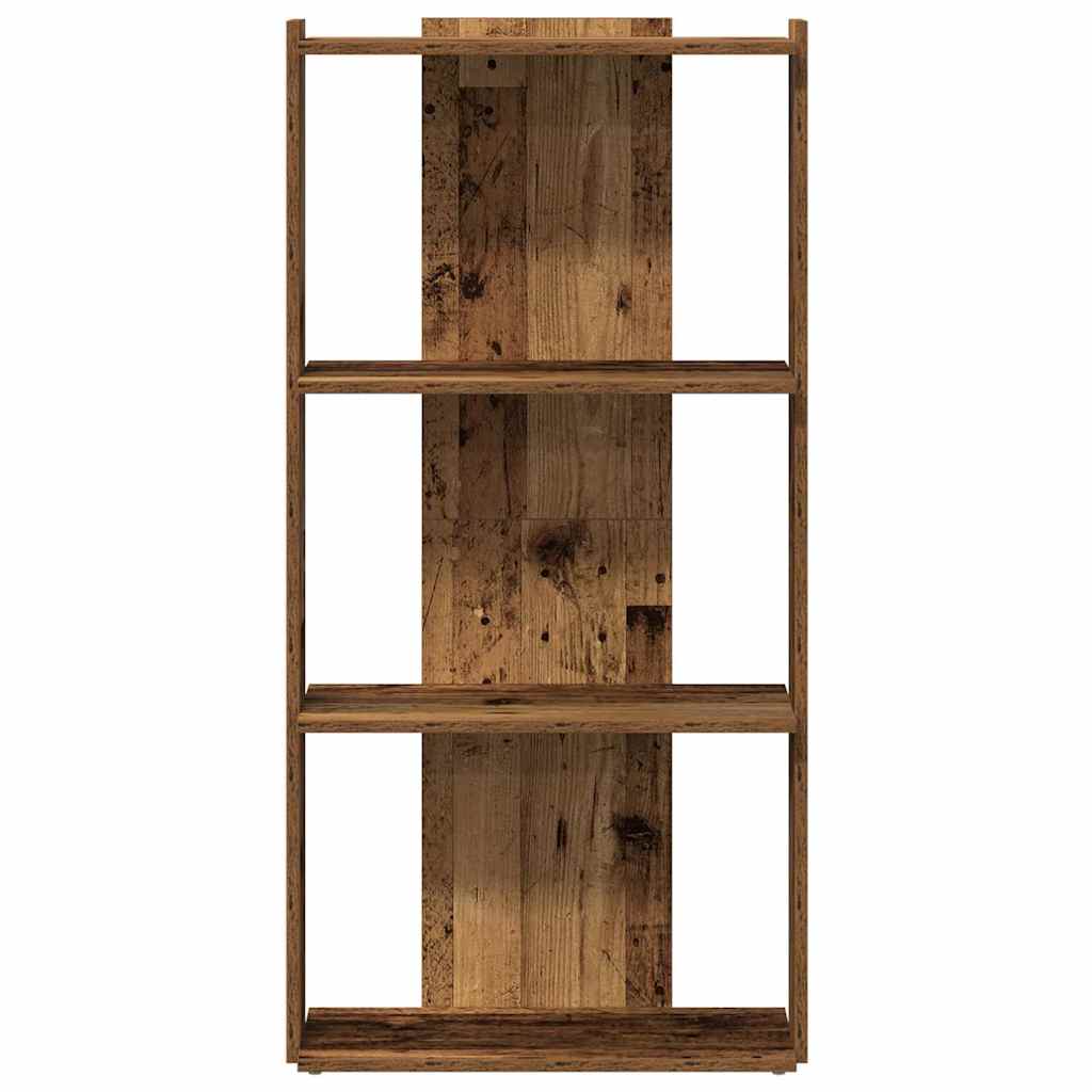 Bookcase 3-Tier Old Wood 60x30x120 cm Engineered Wood