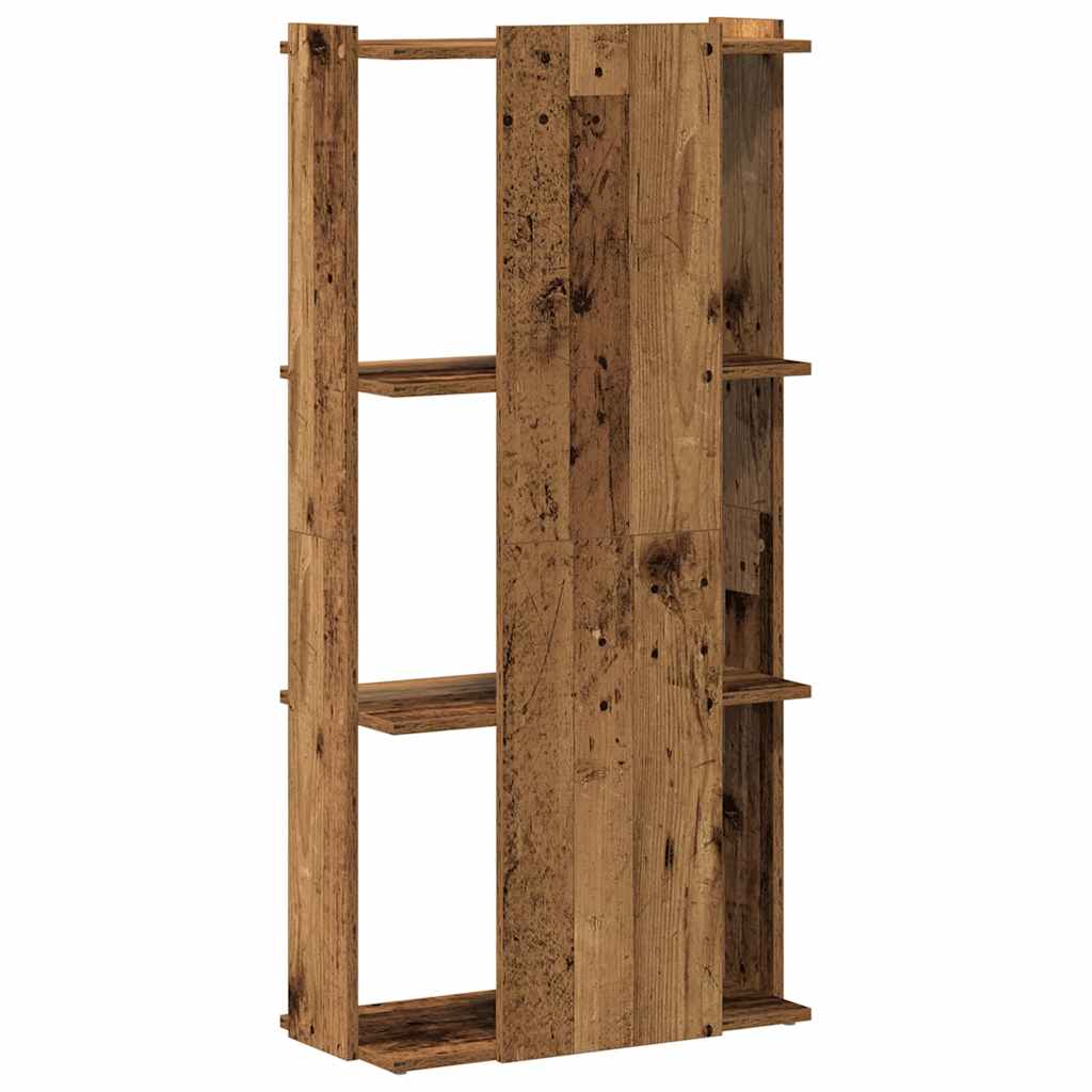 Bookcase 3-Tier Old Wood 60x30x120 cm Engineered Wood