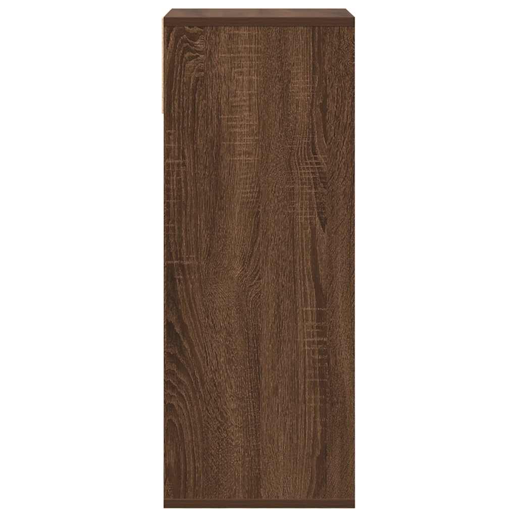 Book Cabinet Brown Oak 34x31x80 cm Engineered Wood