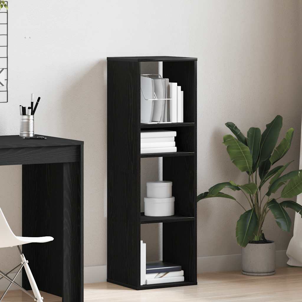 Book Cabinet Black 34x31x112 cm Engineered Wood