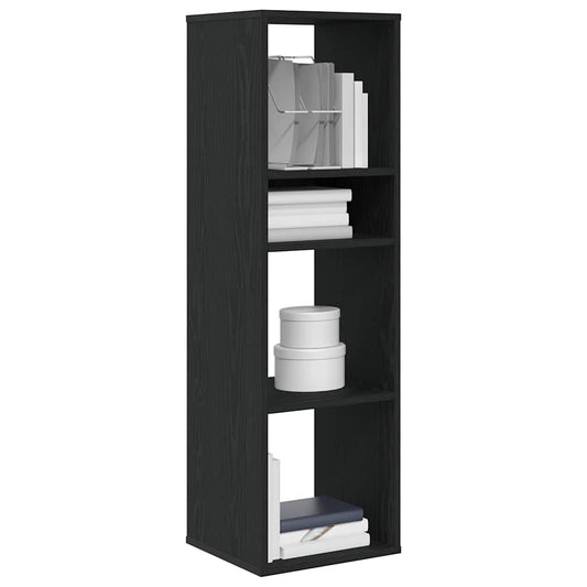 Book Cabinet Black 34x31x112 cm Engineered Wood