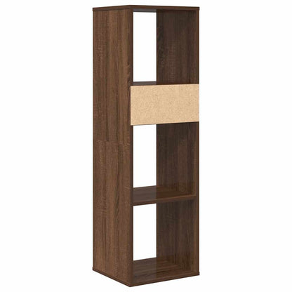 Book Cabinet Brown Oak 34x31x112 cm Engineered Wood