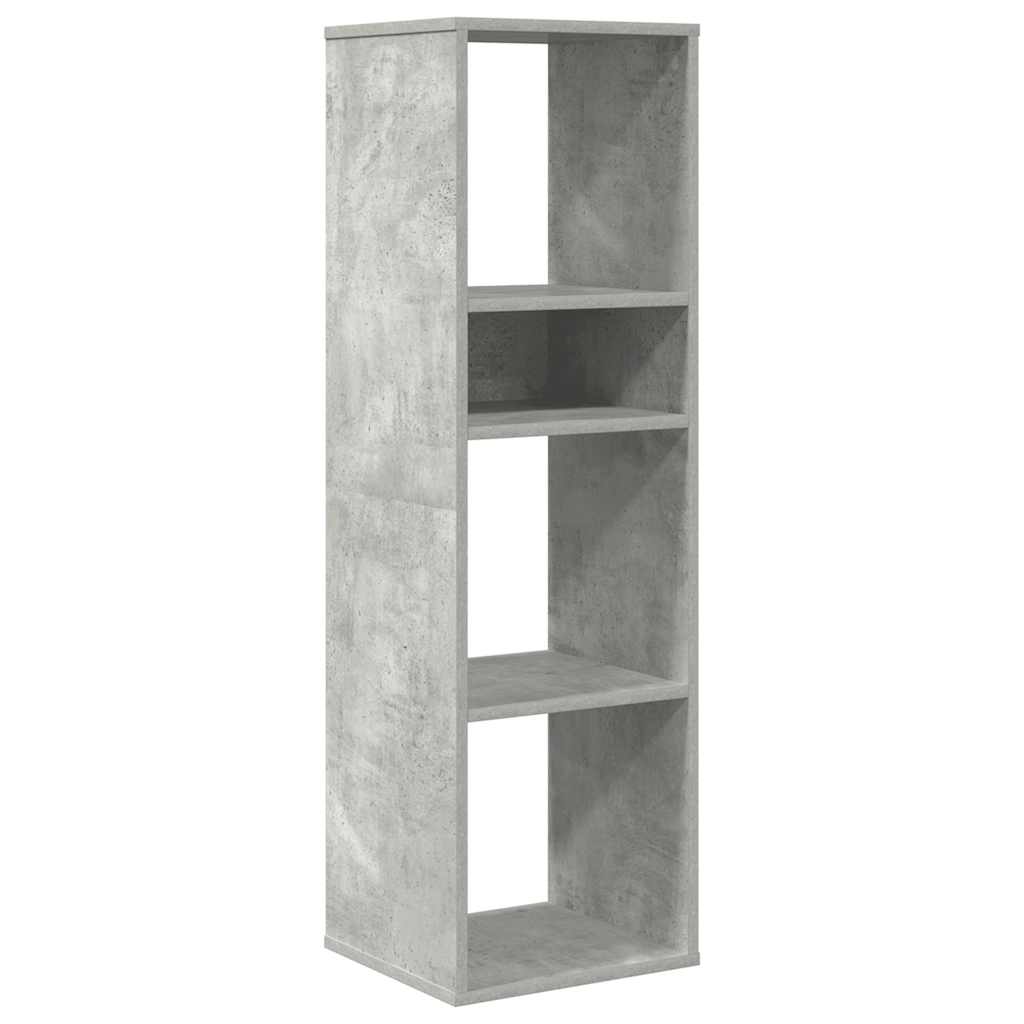 Book Cabinet Concrete Grey 34x31x112 cm Engineered Wood