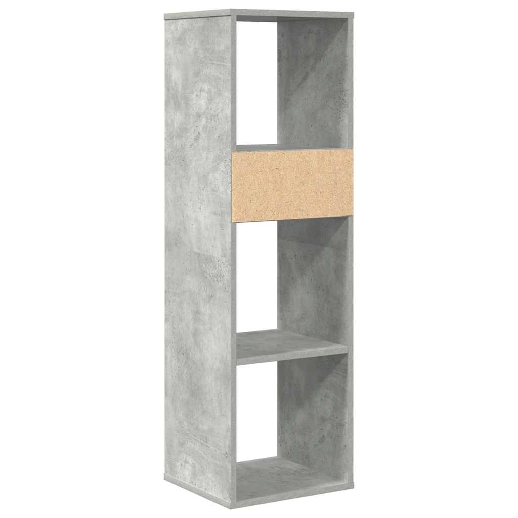 Book Cabinet Concrete Grey 34x31x112 cm Engineered Wood