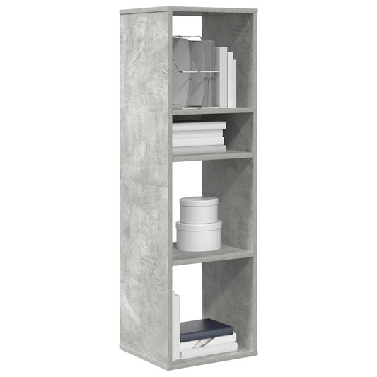 Book Cabinet Concrete Grey 34x31x112 cm Engineered Wood