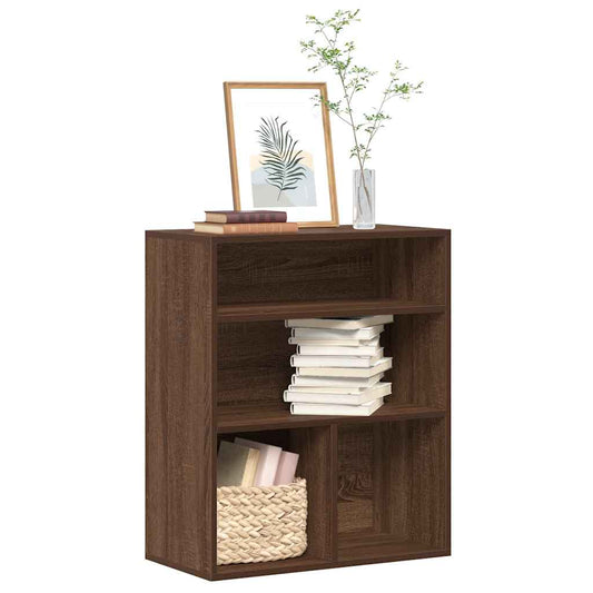 Book Cabinet Brown Oak 60x30x71.5 cm Engineered Wood