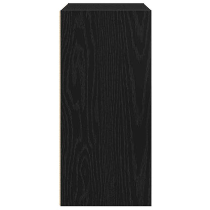 Bookcase Black Oak 31x24x52 cm Engineered Wood