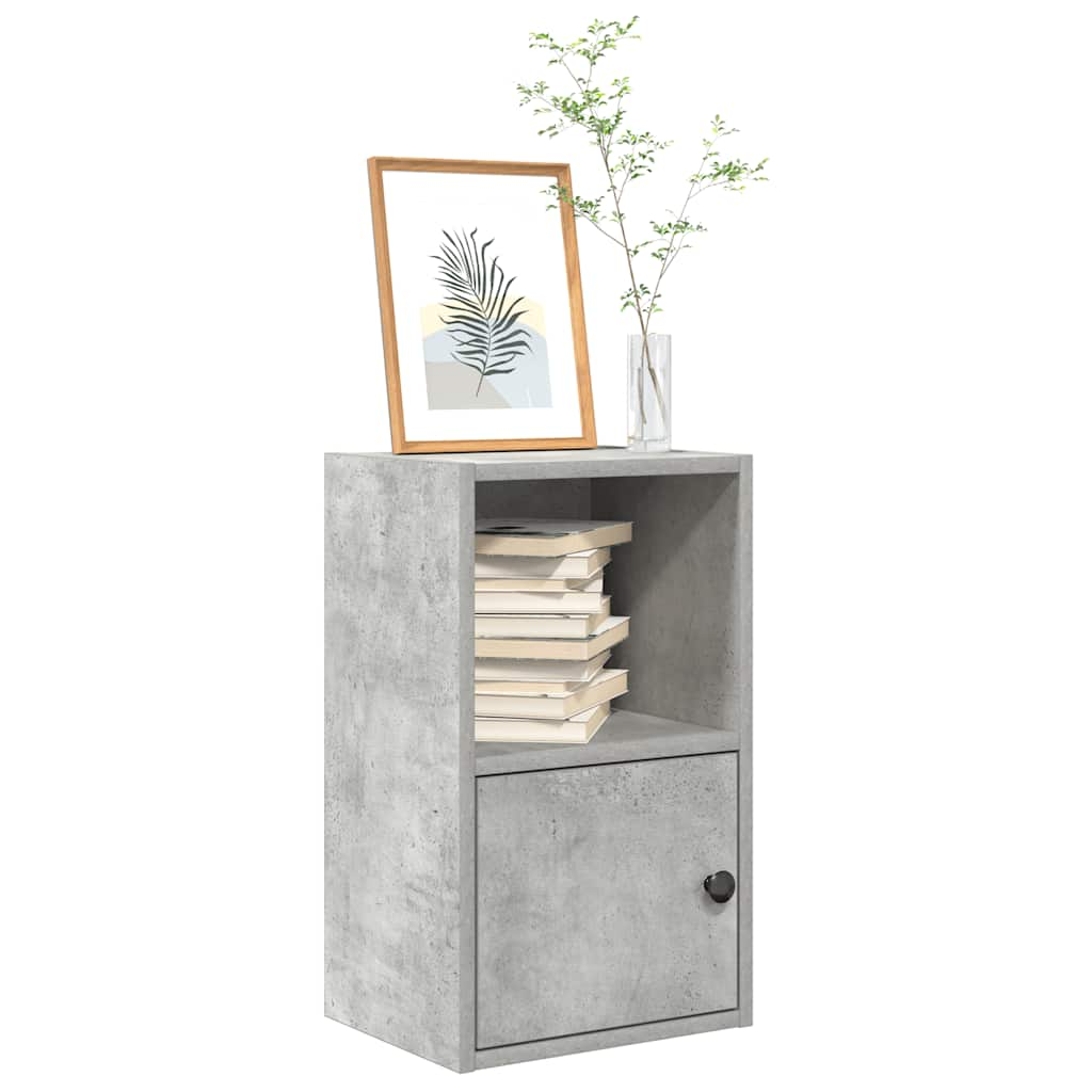 Bookcase Concrete Grey 31x24x52 cm Engineered Wood