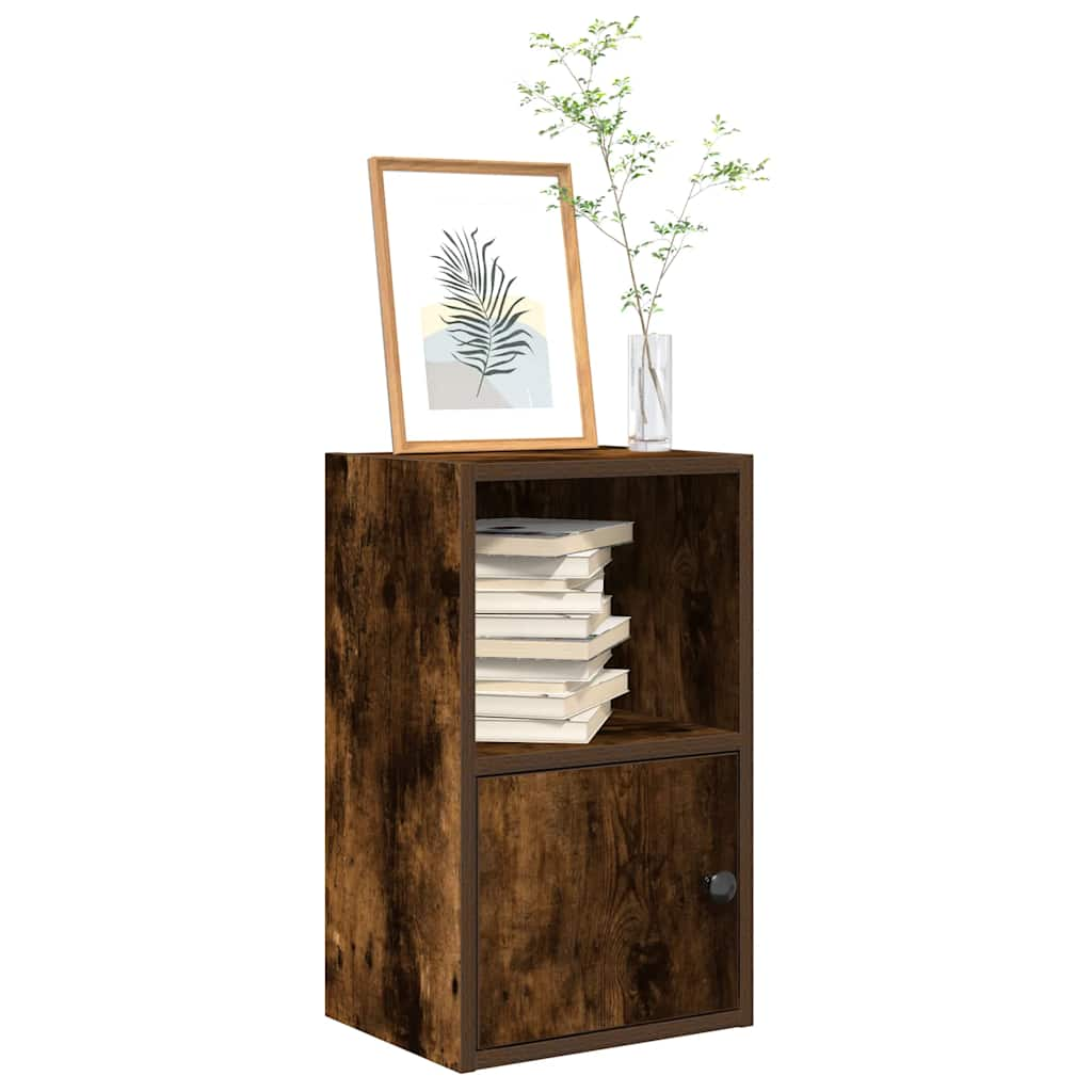 Bookcase Smoked Oak 31x24x52 cm Engineered Wood