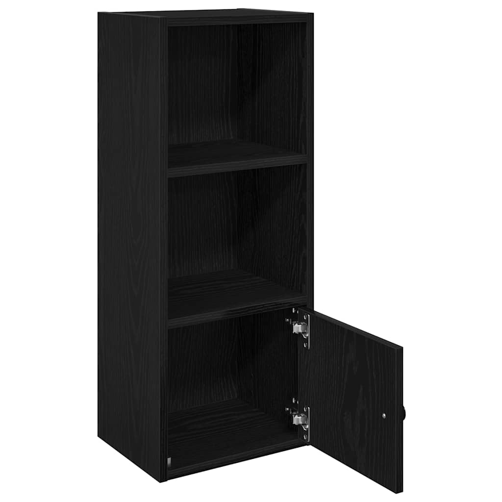 Bookcase Black Oak 31x24x77 cm Engineered Wood