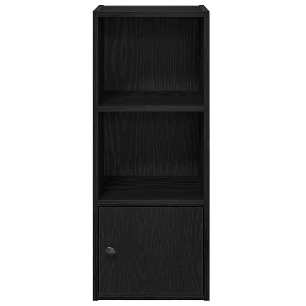 Bookcase Black Oak 31x24x77 cm Engineered Wood