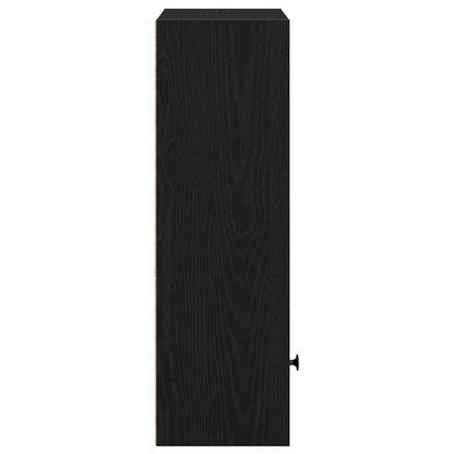 Bookcase Black Oak 31x24x77 cm Engineered Wood