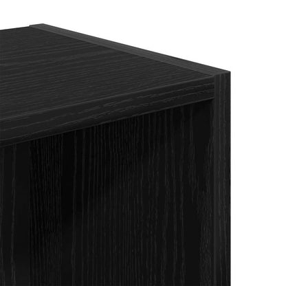 Bookcase Black Oak 31x24x77 cm Engineered Wood