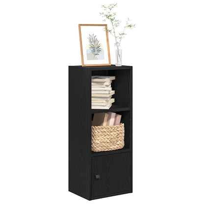 Bookcase Black Oak 31x24x77 cm Engineered Wood