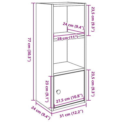 Bookcase Sonoma Oak 31x24x77 cm Engineered Wood