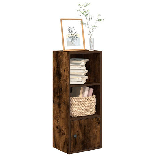 Bookcase Smoked Oak 31x24x77 cm Engineered Wood