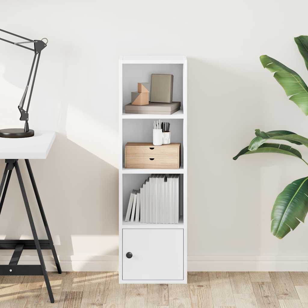 Bookcase White 31x24x102 cm Engineered Wood