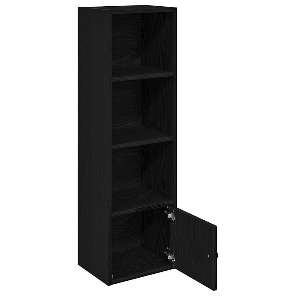 Bookcase Black Oak 31x24x102 cm Engineered Wood