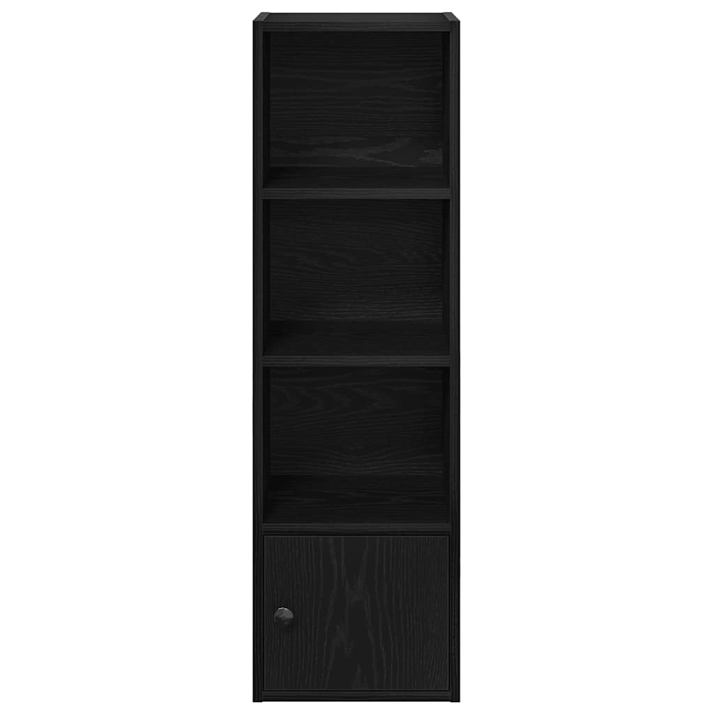 Bookcase Black Oak 31x24x102 cm Engineered Wood