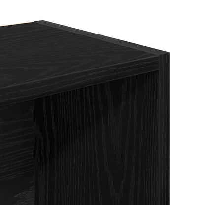 Bookcase Black Oak 31x24x102 cm Engineered Wood