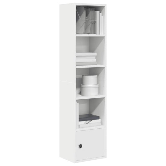 Bookcase White 31x24x127 cm Engineered Wood