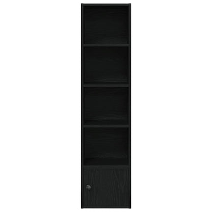 Bookcase Black Oak 31x24x127 cm Engineered Wood