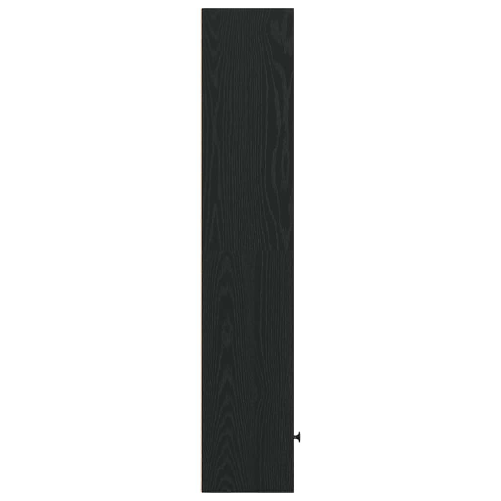 Bookcase Black Oak 31x24x127 cm Engineered Wood