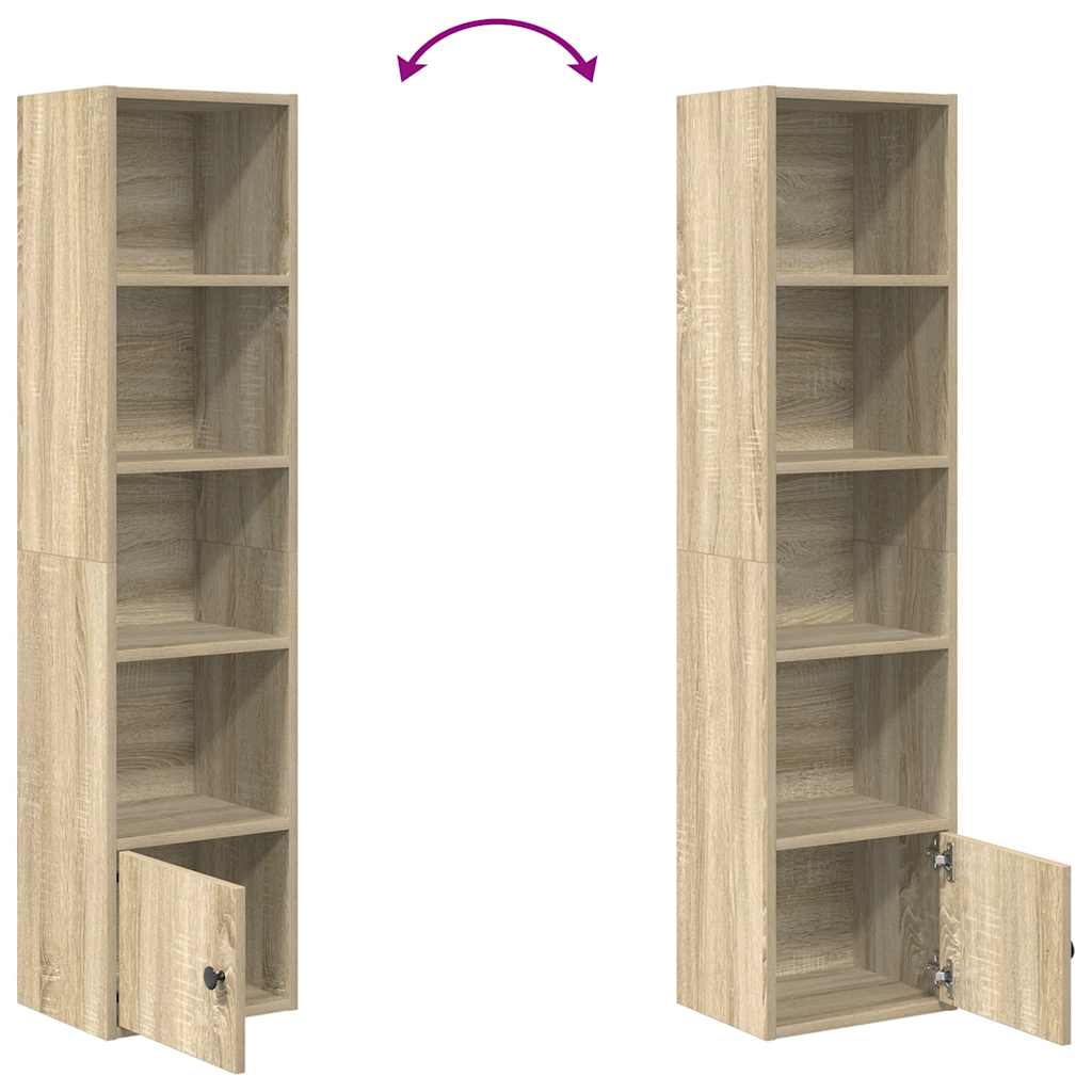 Bookcase Sonoma Oak 31x24x127 cm Engineered Wood