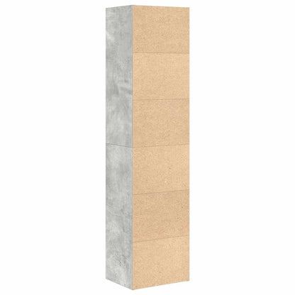 Bookcase Concrete Grey 31x24x127 cm Engineered Wood