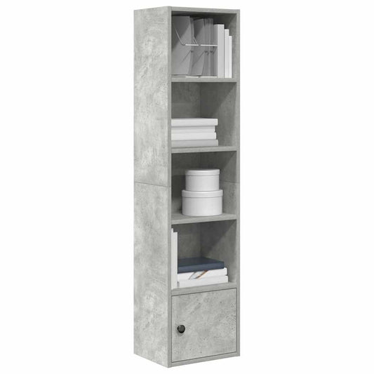 Bookcase Concrete Grey 31x24x127 cm Engineered Wood