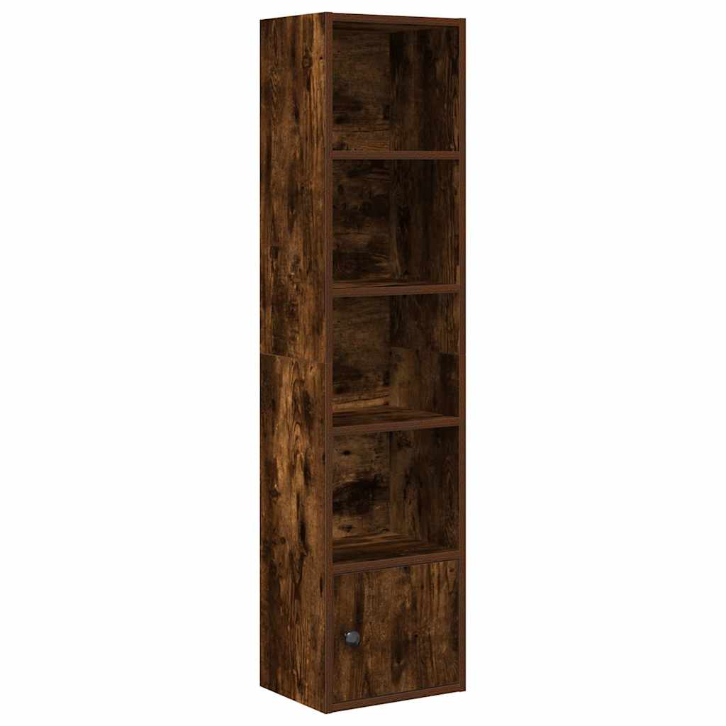 Bookcase Smoked Oak 31x24x127 cm Engineered Wood