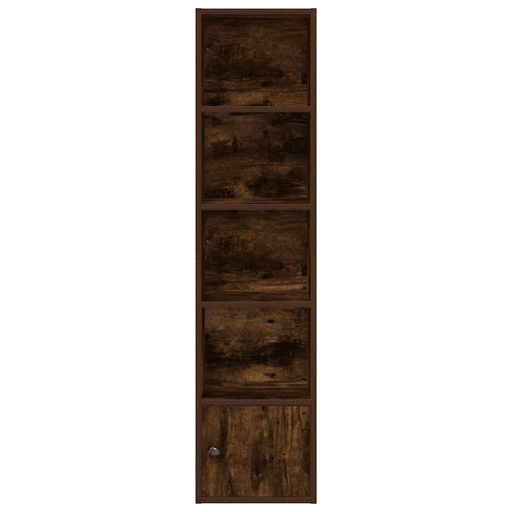 Bookcase Smoked Oak 31x24x127 cm Engineered Wood