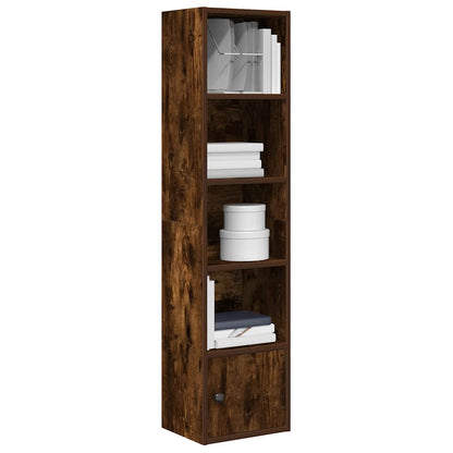 Bookcase Smoked Oak 31x24x127 cm Engineered Wood