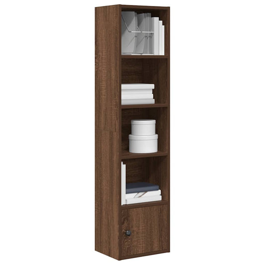 Bookcase Brown Oak 31x24x127 cm Engineered Wood