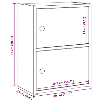 Bookcase Old Wood 40x24x52 cm Engineered Wood