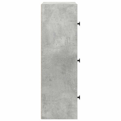 Bookcase Concrete Grey 40x24x77 cm Engineered Wood