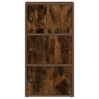 Bookcase Smoked Oak 40x24x77 cm Engineered Wood