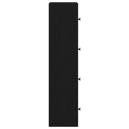 Bookcase Black Oak 40x24x102 cm Engineered Wood
