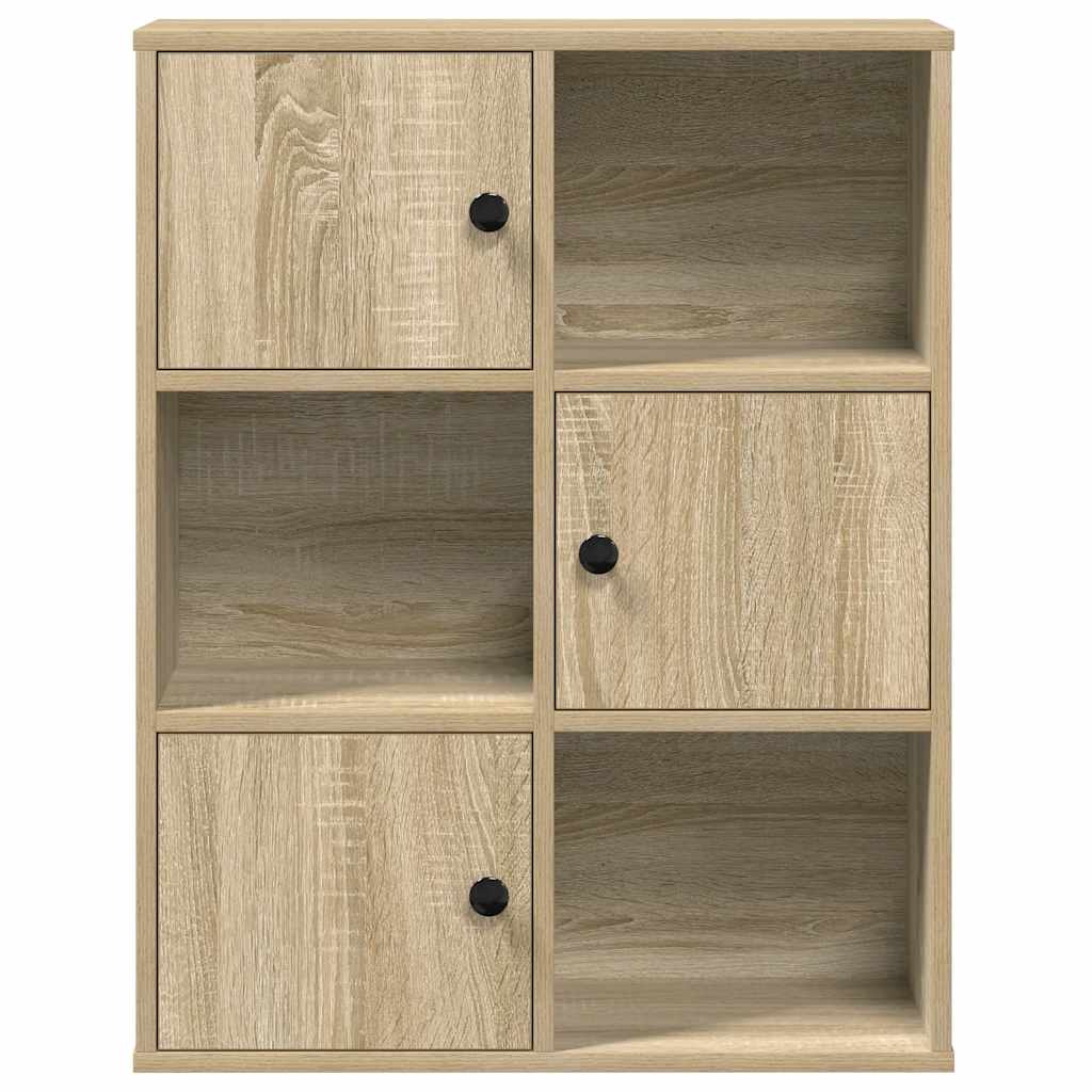 Bookcase Sonoma Oak 60x24x76.5 cm Engineered Wood