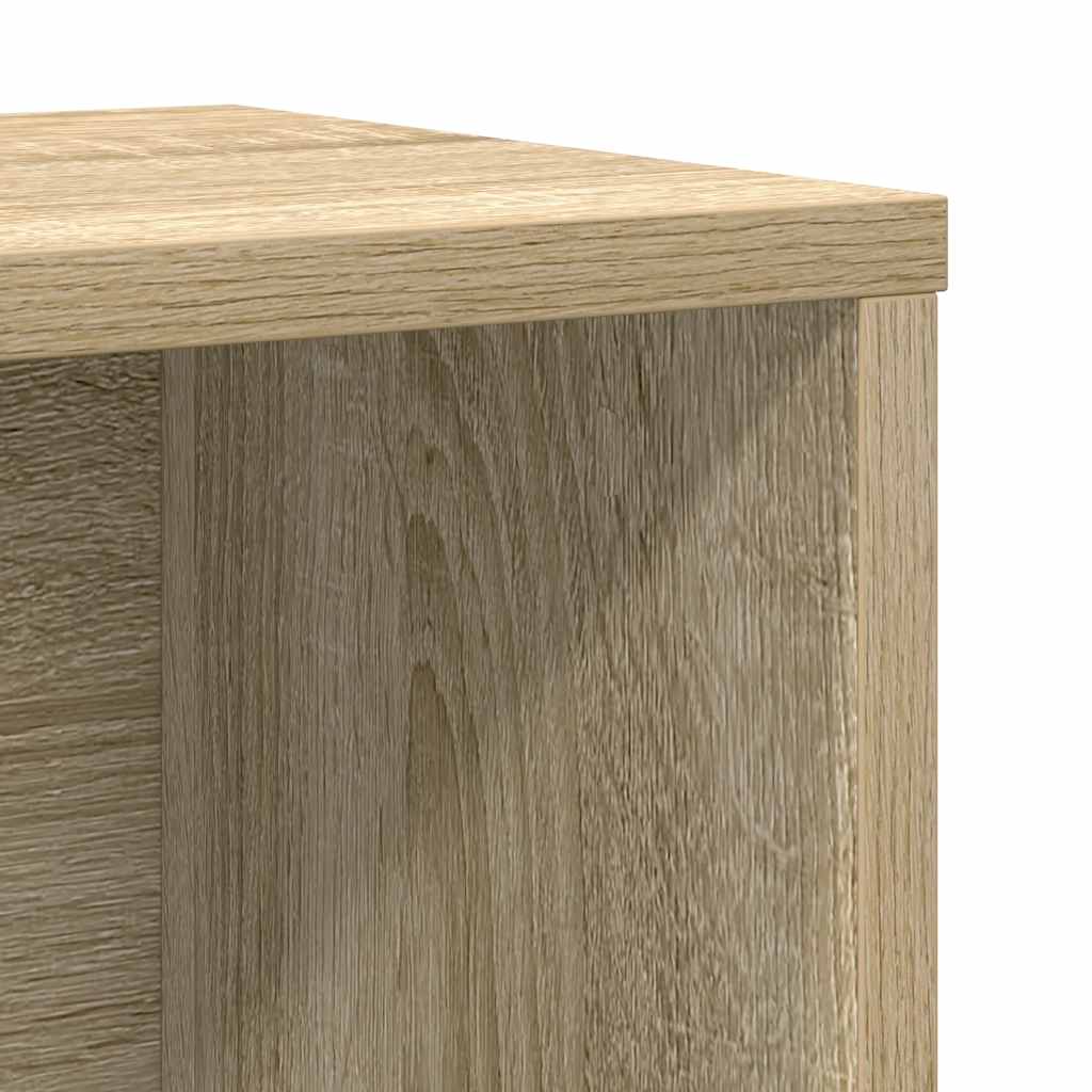 Bookcase Sonoma Oak 60x24x76.5 cm Engineered Wood