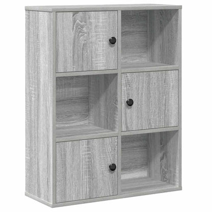 Bookcase Grey Sonoma 60x24x76.5 cm Engineered Wood