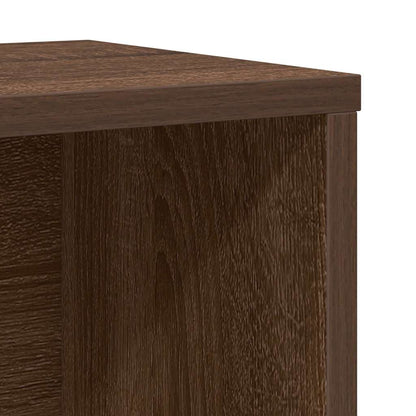 Bookcase Brown Oak 60x24x76.5 cm Engineered Wood