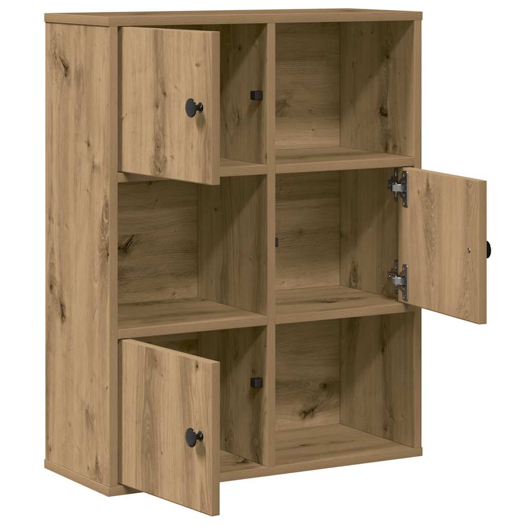 Bookcase Artisan Oak 60x24x76.5 cm Engineered Wood